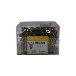 USCAN wood screw 8 X 2" 100/Pk