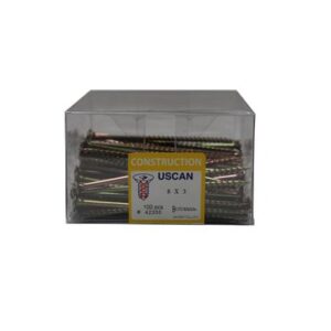 USCAN wood screw 8 X 3" 100/Pk